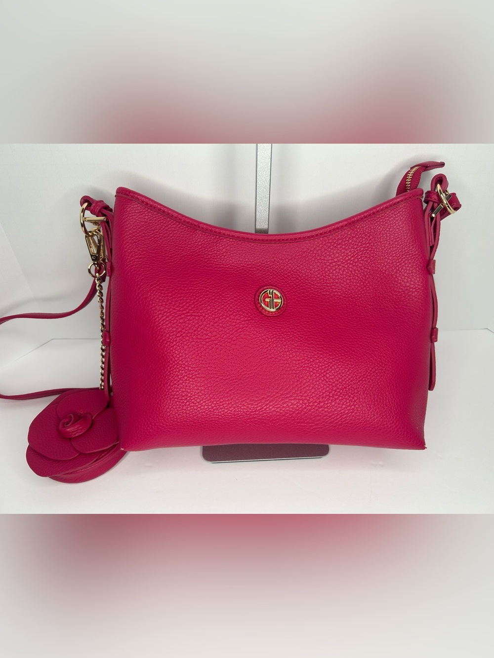 Giani Bernini Pink Pebble Soft Medium Shoulder Bag